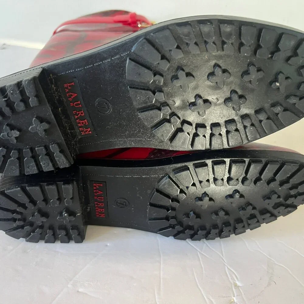 LAUREN BY RALPH LAUREN ROSSALYN EQUASTRIAN RAIN BOOTS SZ 7 US - Picture 6 of 8